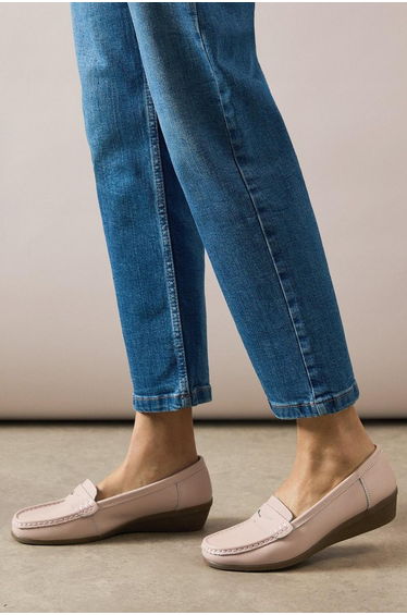 Good For The Sole: Wide Fit Niamh Leather Comfort Loafers