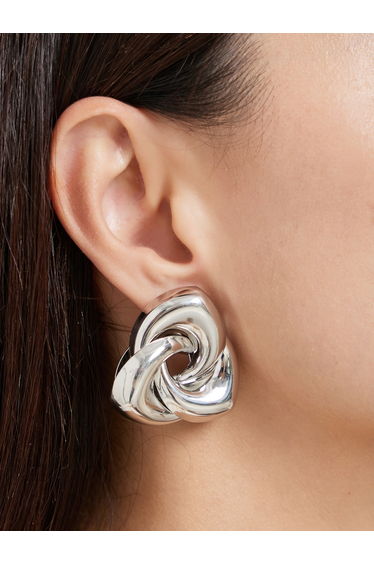 Silver Knot Stud Earrings