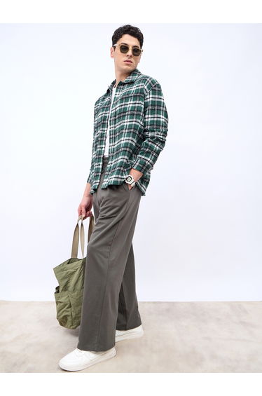 Checked long Sleeve Flannel Shirt