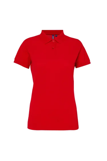 Asquith & Fox Womens/Ladies Short Sleeve Performance Blend Polo Shirt - Cherry Red