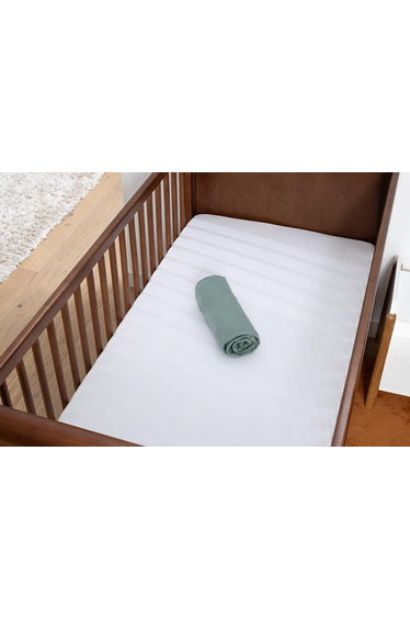 Set of 2 Scenario Baby's Fitted Sheets in Plain Cotton Jersey