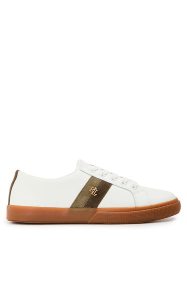 Ralph Lauren Womens/Ladies Janson Flat Trainers - White/Caramel