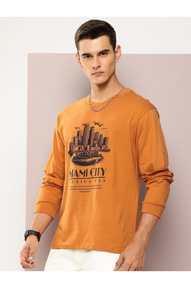 Men Oversized Printed Cotton T-Shirt