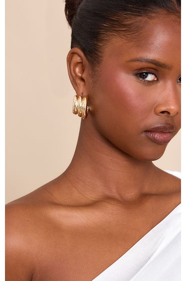 Gold layered Hoop Earrings