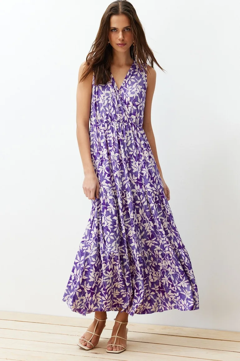 fitted lace wedding dress Purple Sleeveless Cocktail Dress main image 0