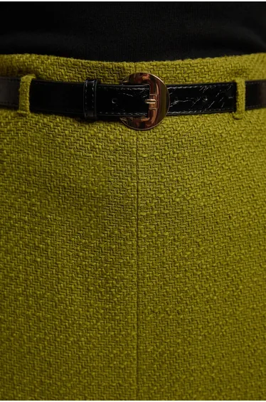 تنورة كارين ميلين ميدي خضراء بقصة مستقيمة