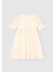 Palma Stripe Tie Front Dress - Pink - 7