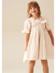 Palma Stripe Tie Front Dress - Pink