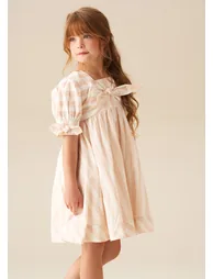 Palma Stripe Tie Front Dress - Pink - 1