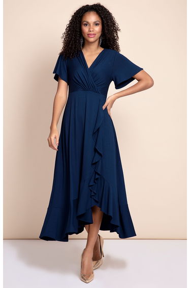 Waterfall Dress Navy