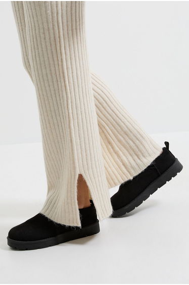 Pamela Cozy Faux Suede Fur Trim Boots