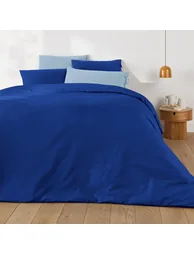 Scenario Plain Cotton Pillowcase with Tie Fastening - 1