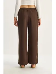 LUCCI Wide Leg Palazzo Pants with Tie Closure - 5