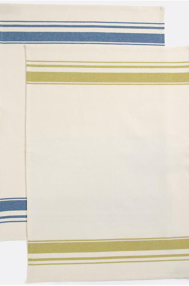 Set of 2 Barjac Tea Towels in Striped Cotton
