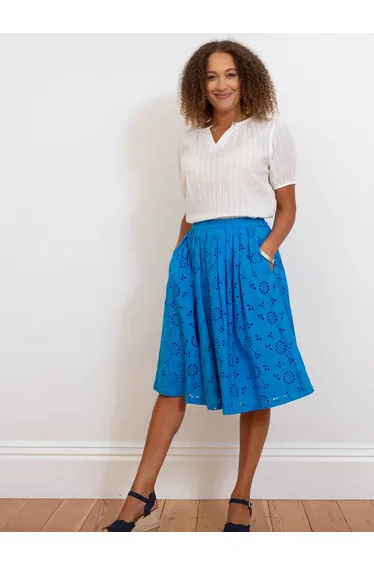 Chedington broderie skirt