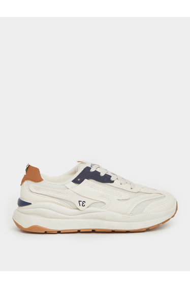 Panelled Lace up Sneakers