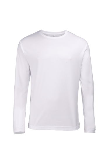 AWDis Just Cool Mens Long Sleeve Cool Sports Performance Plain T-Shirt - Arctic White