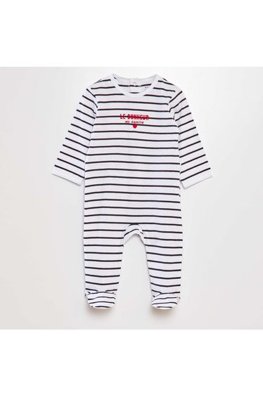 Cotton sleepsuit pyjamas WHITE