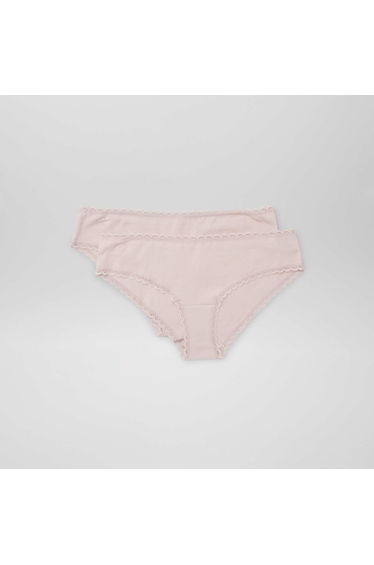 Pack of 2 cotton boy shorts PURPLE