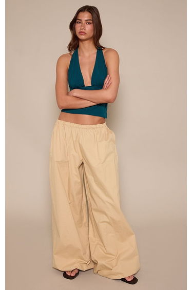 Teal Bead Bar Back Detail Cami Top