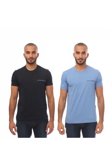 تيشيرت رجالي بياقة دائرية عدد 2 - أسود