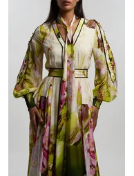 فستان ماكسي بطبعة أزهار - 2