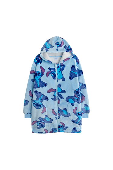 Lilo & Stitch Girls Full Zip Hoodie Blanket - Blue