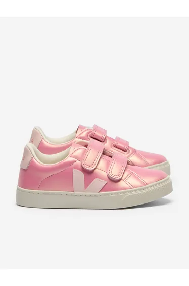 حذاء رياضة بناتي جلد - زهري