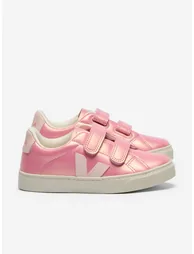 حذاء رياضة بناتي جلد - زهري