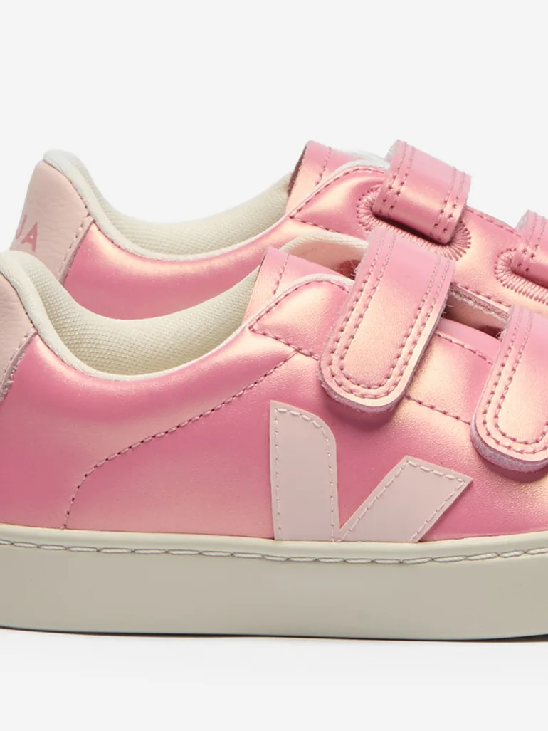 حذاء رياضة بناتي جلد - زهري - 3