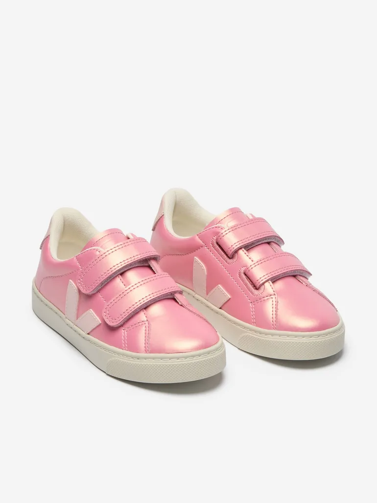 حذاء رياضة بناتي جلد - زهري - 1