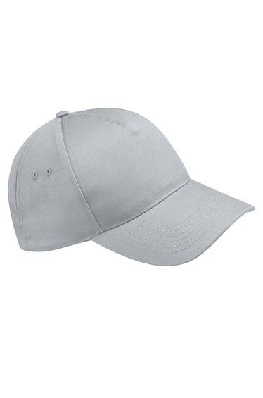 Beechfield Unisex Ultimate 5 Panel Baseball Cap - Light Grey