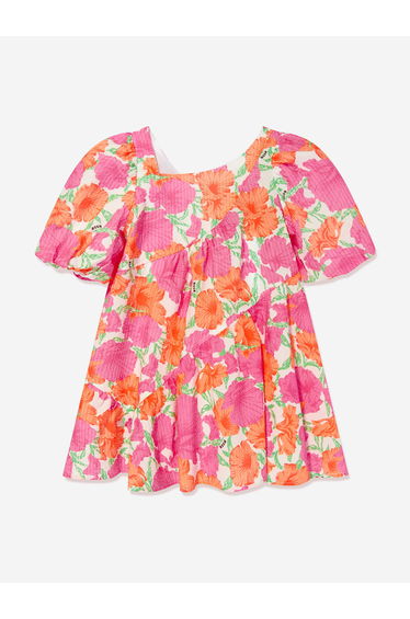 Girls Seersucker Dress in Pink