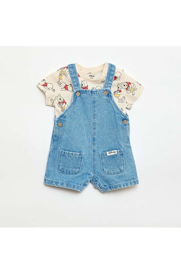 Mickey Disney T-shirt + Dungarees Set - 2 Pieces BEIGE
