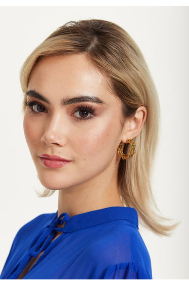 Gold Geometric Layered Hoop Earrings