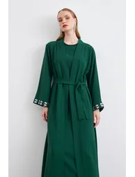 Rita Abaya Suit - Emerald - 2