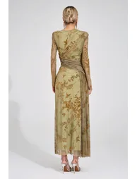 Homer Green Printed Maxi Dress - 6