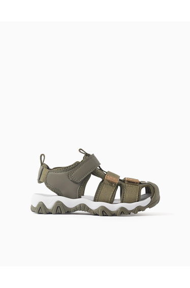 Superlight Fisherman Sandals With Non-Slip Sole For Boys, Dark Green