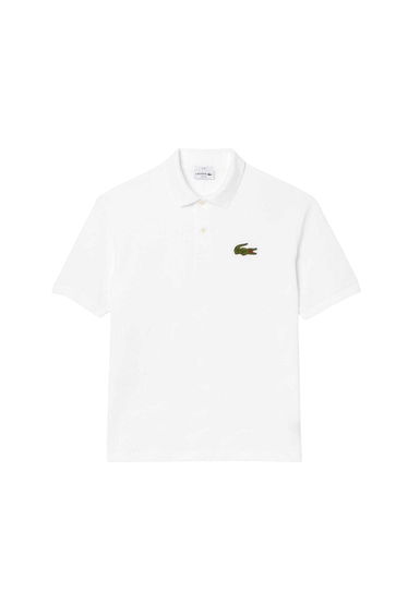 Lacoste Mens L.12.12 Embroidered Logo Loose Fit Polo Shirt - White