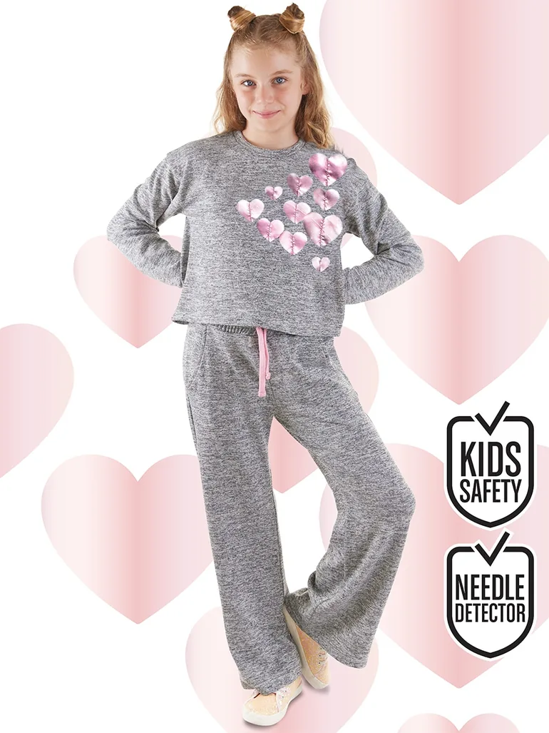 Bright Hearts Girls Tracksuit Set