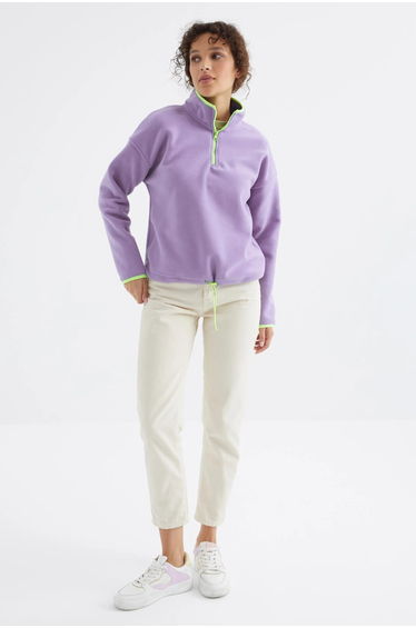 TOMMY Oversized Plush Half-zip Sweatshirt