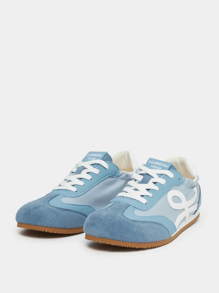 حذاء سنيكرز برباط - أزرق - 2