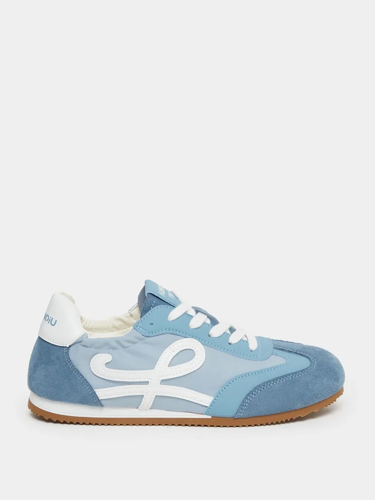 حذاء سنيكرز برباط - أزرق - 1