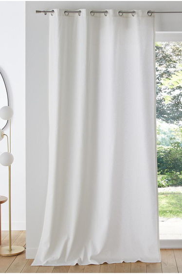 100% Cotton Single Curtain with Eyelets