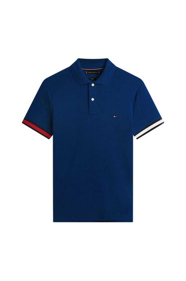 Tommy Hilfiger Mens Liquid Cuffed Slim Polo Shirt - Navy