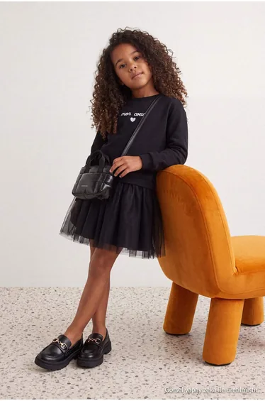 Black Short / Mini Heart Knitted Dress