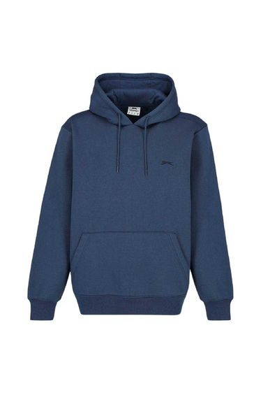 Slazenger Mens Fleece Hoodie - Steel Blue