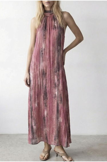 Printed Sleeveless Maxi Dress