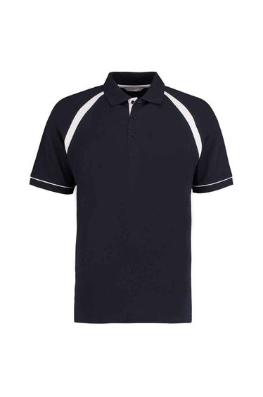 Kustom Kit Mens Oak Hill Piqué Polo Shirt - Navy/White