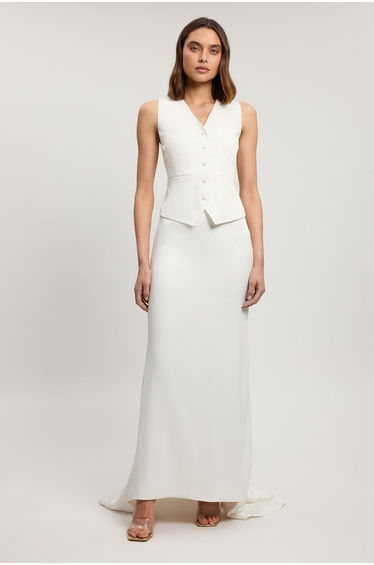 Satin Viscose Tailored Waistcoat
